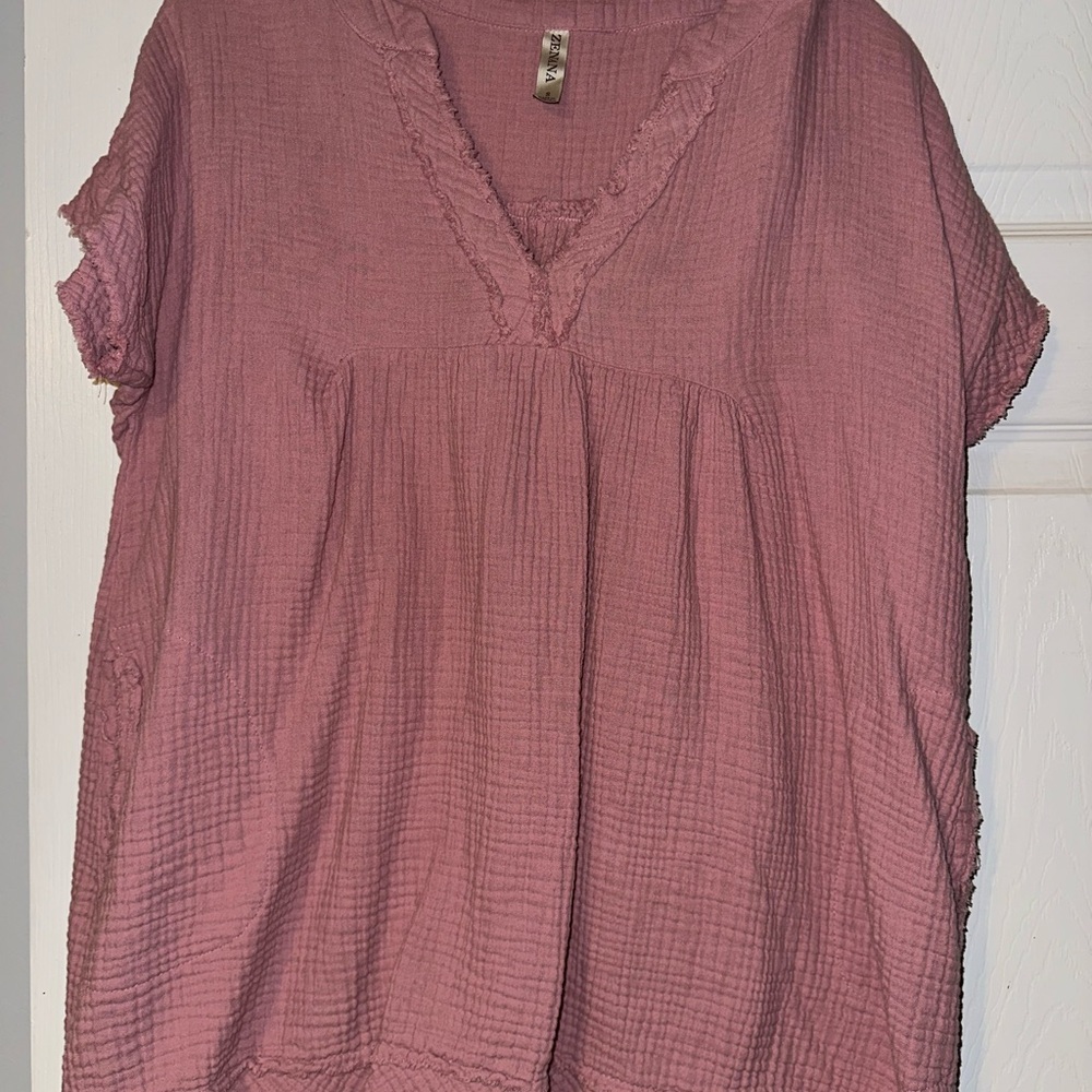Zenana Outfitters Mauve Blouse